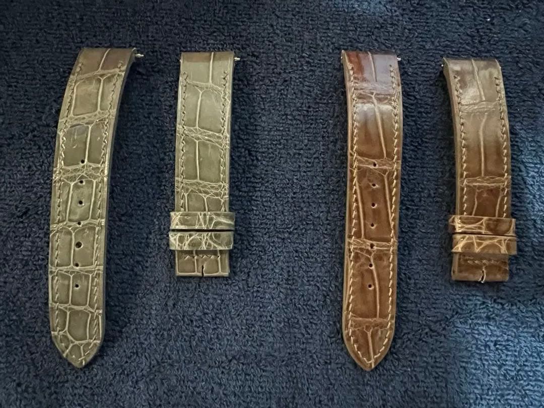 期間限定値下げ　サントスデュモン lm替ストラップ2セット　ブラックラッカー