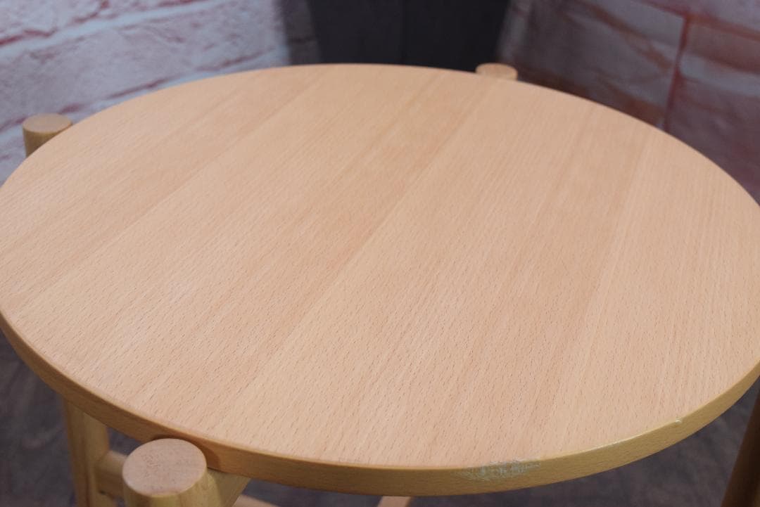 無印良品/良品計画/MUJI ブナ材サイドテーブル ラウンド/丸a
