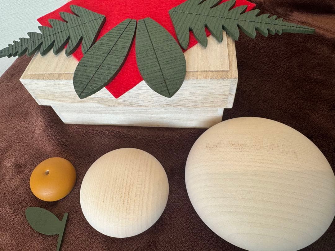 ‼️渡部です‼️極美品⭐️木製鏡餅（メープル・径約10.5cm）