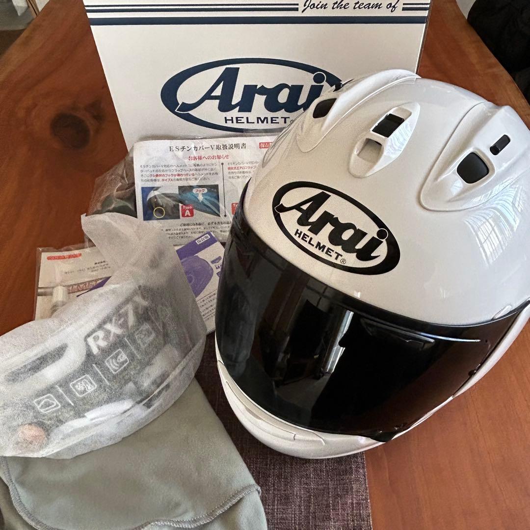 【美品】Arai RX-7X ホワイトXL 新品クリアシールド付き