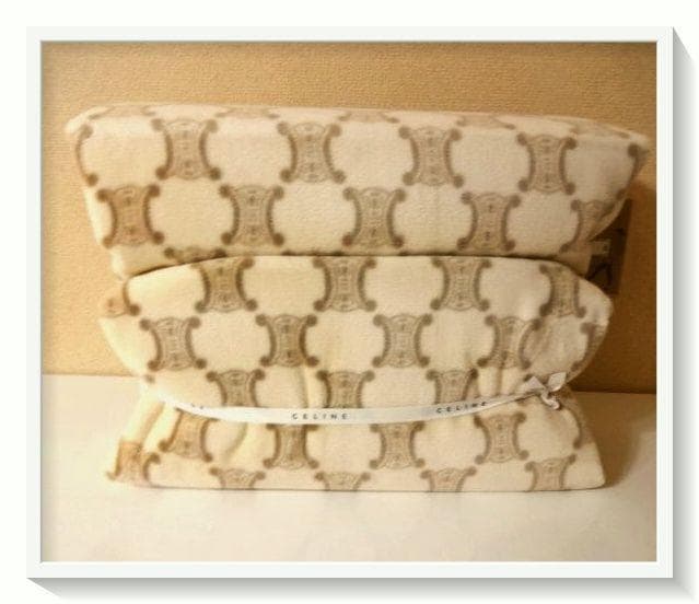 【未使用】CELINEセリーヌ　マカダム柄　綿毛布　 140x 200　西川産業