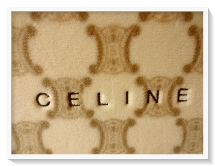【未使用】CELINEセリーヌ　マカダム柄　綿毛布　 140x 200　西川産業