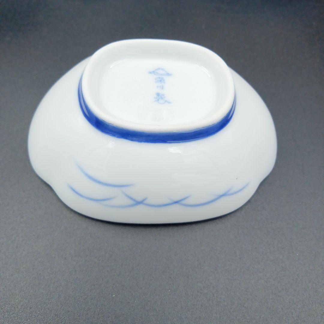 【なぎ】深川製磁　官窯牡丹金ミル　小付揃　 楕円小皿　10枚