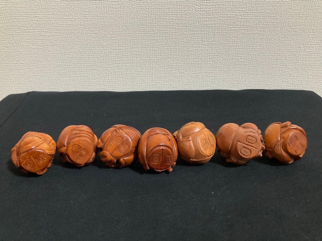 七福神　根付　木彫