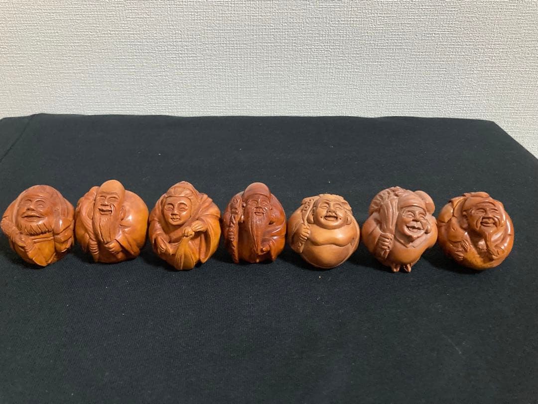 七福神　根付　木彫