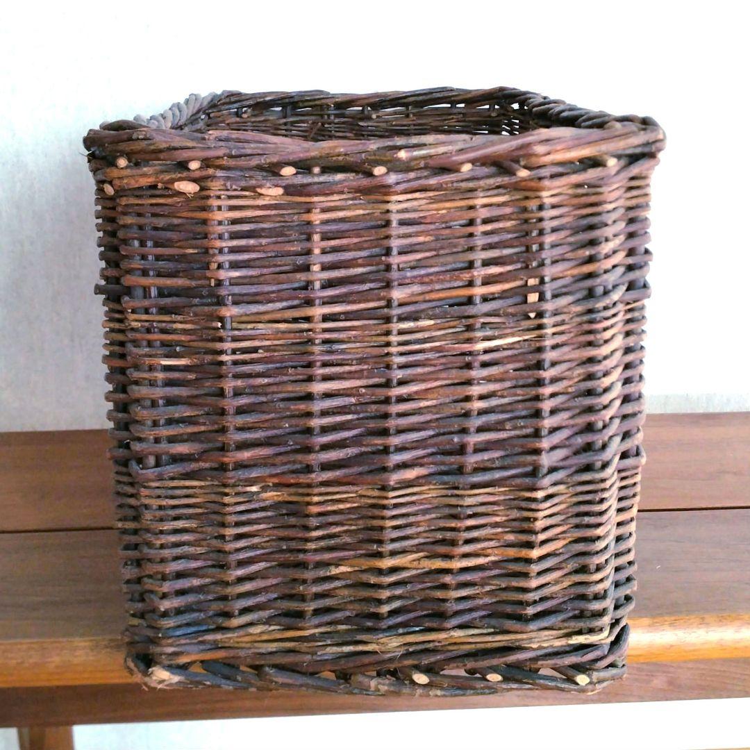 あけび　籠 特大 かご バスケット　古民具　脱衣籠　vintage　蔓　大きい