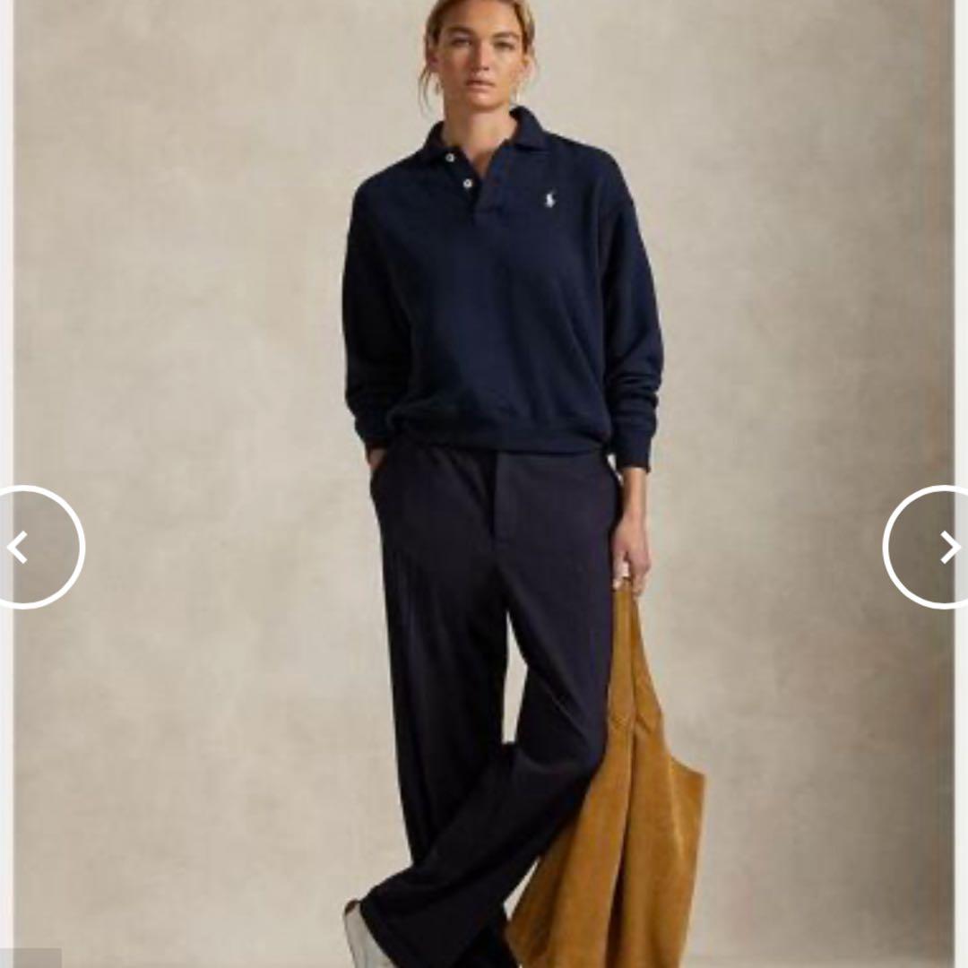 ポロラルフローレン　ロゴフリースポロカラープルオーバー