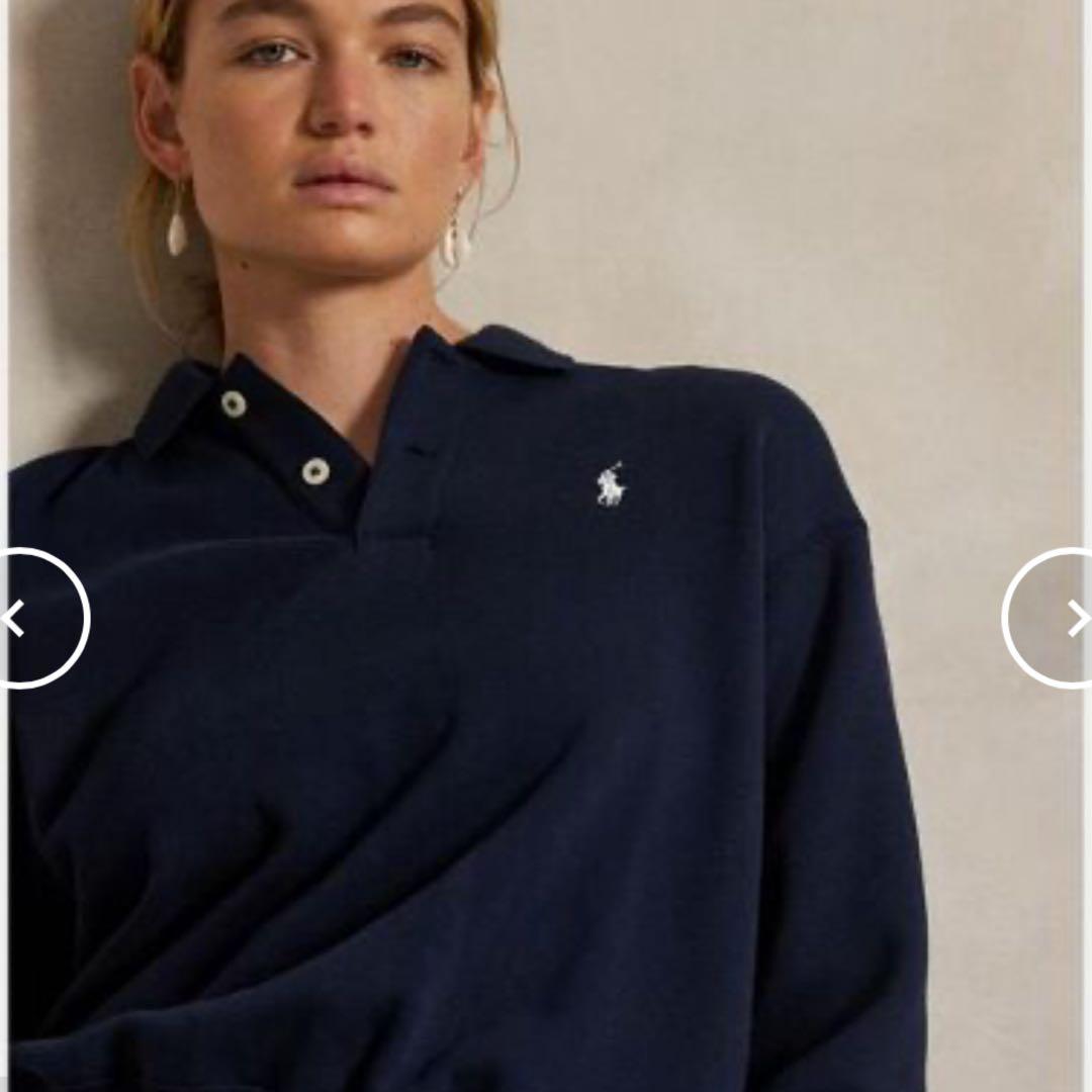 ポロラルフローレン　ロゴフリースポロカラープルオーバー