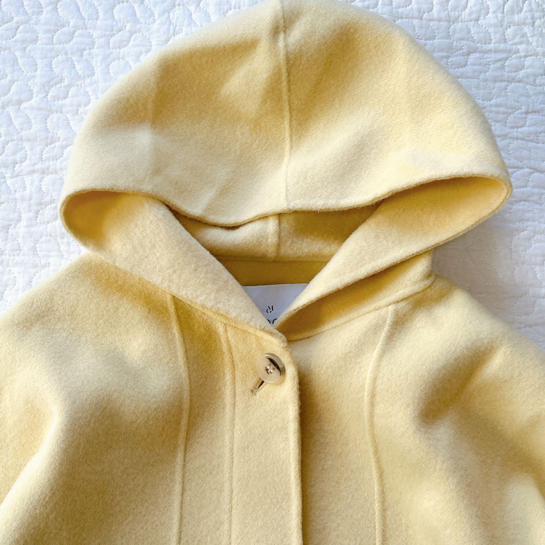 宇*コ様 モガ シャルムリバー フードコート ポンチョ風 ドルマンスリーブ イエ