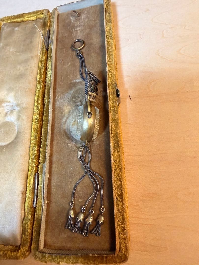 アンティーク調ペンダントウォッチ 機械式手巻き装飾デザイン タッセル ケース付き