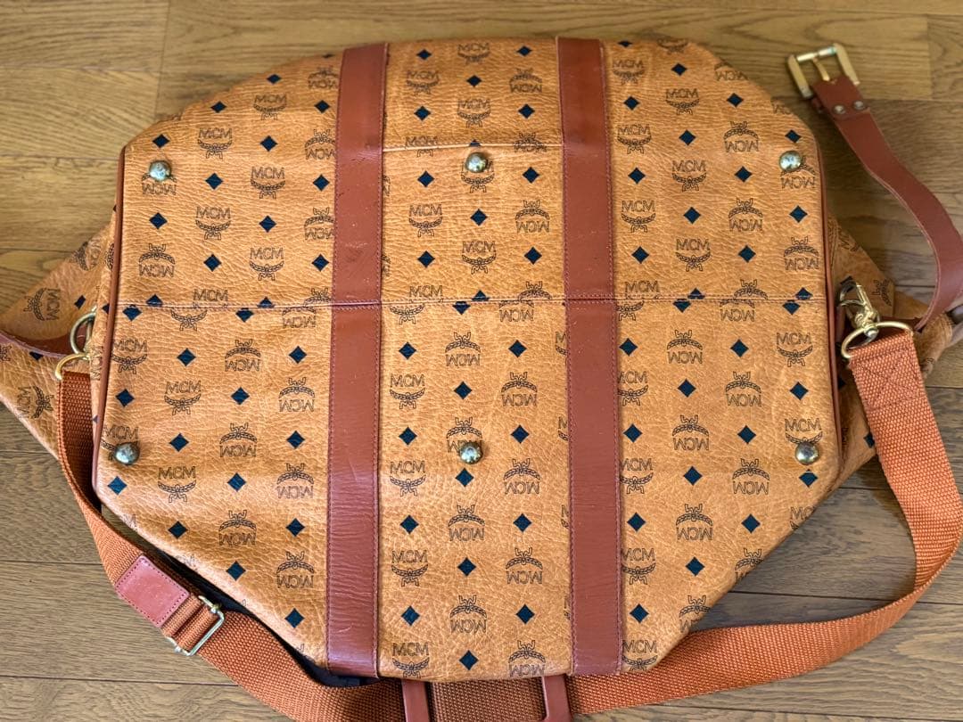 h*i様 MCM ロゴプリント ボストンバッグ 大容量40L