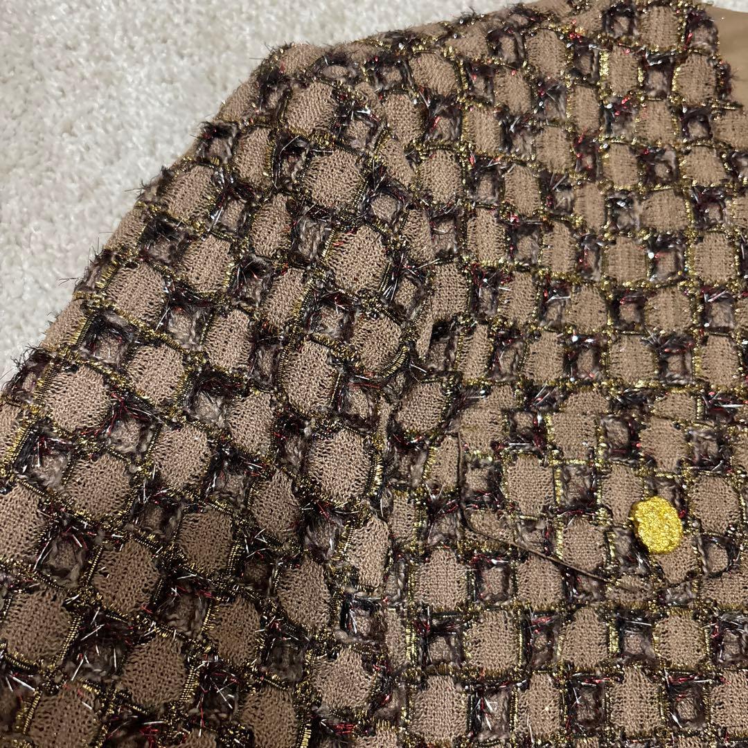 R*Y様 ALUDE アルード block pattern tweed jack