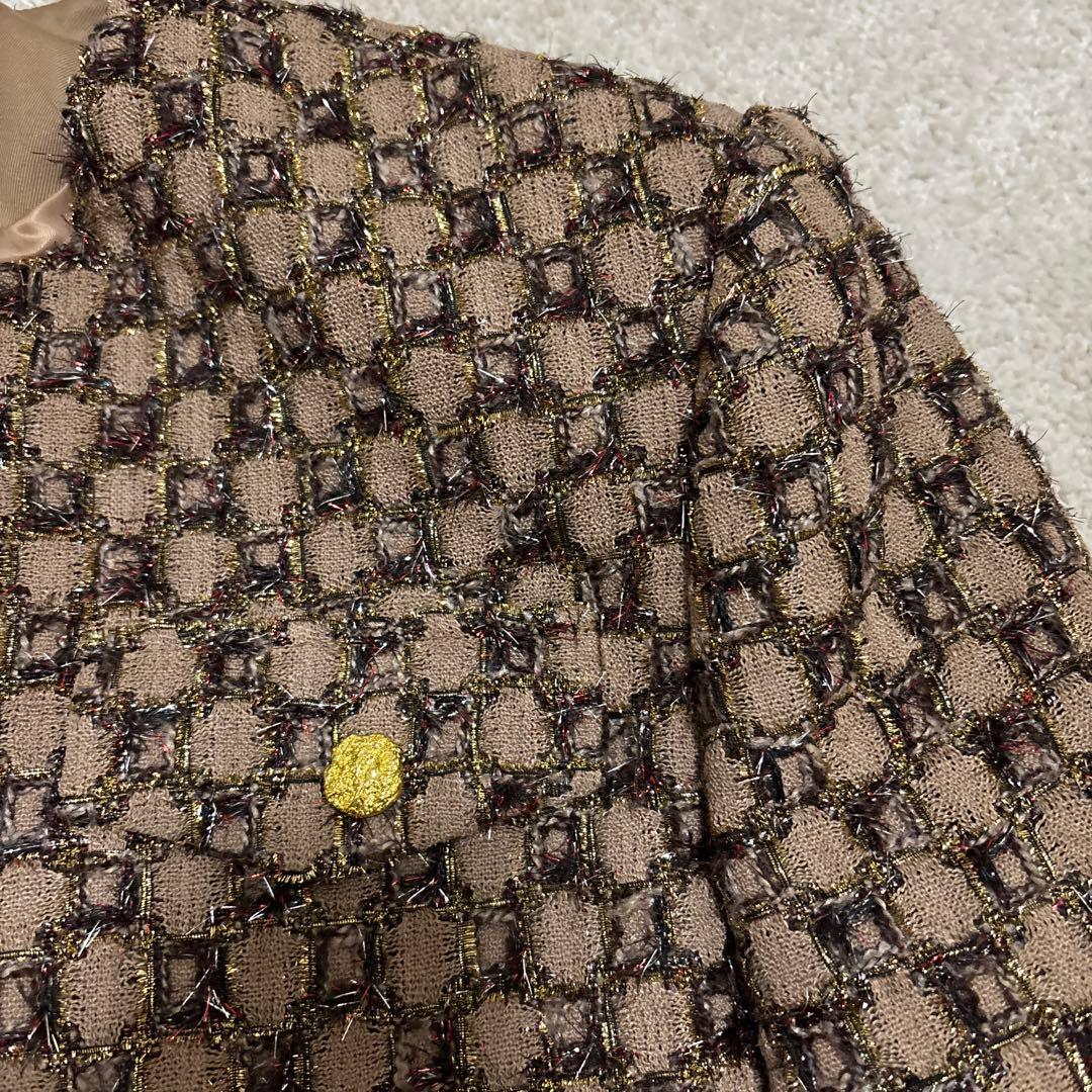 R*Y様 ALUDE アルード block pattern tweed jack