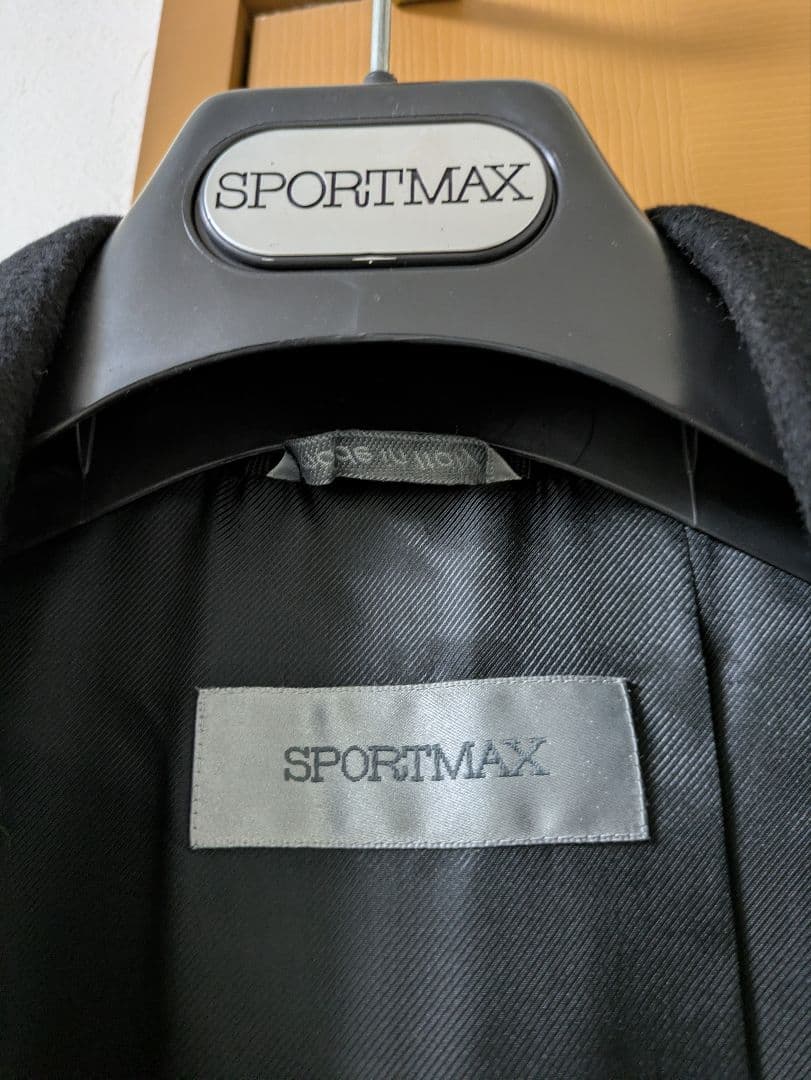 SPORTMAX ブラック ダブルブレスト ロングコートMaxMara新品未使用