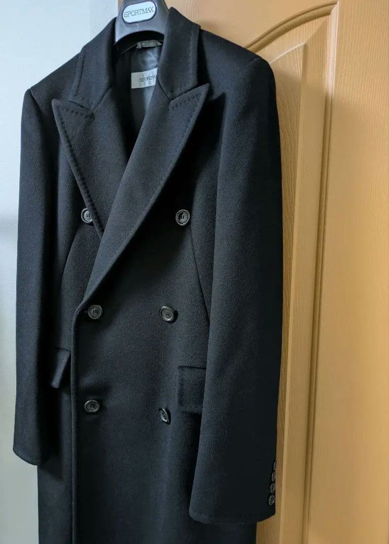 SPORTMAX ブラック ダブルブレスト ロングコートMaxMara新品未使用