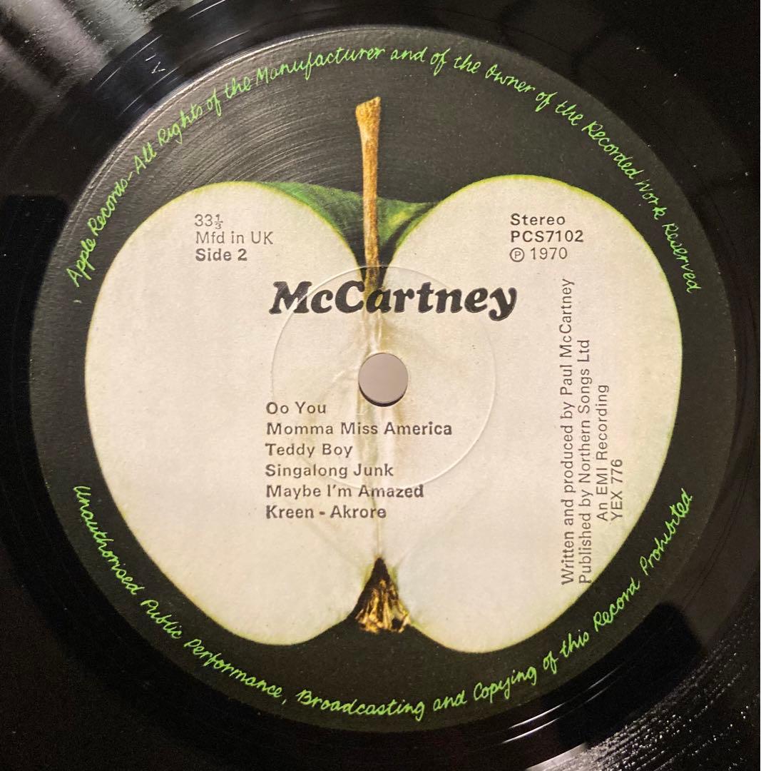 ポール・マッカートニー 「Mccartney」UKオリジナル超初期盤レコード