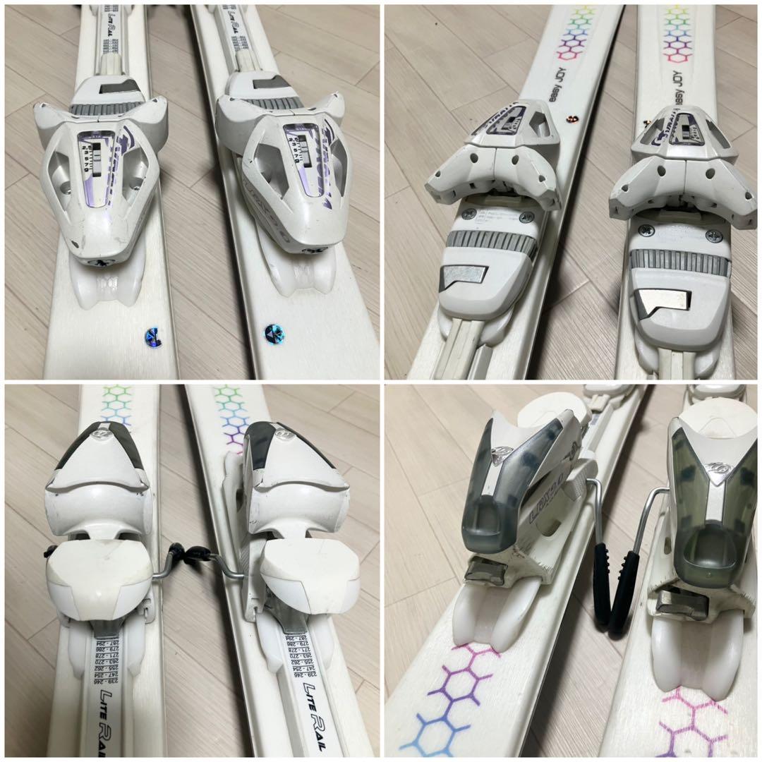 【良品】HEAD easy JOY ヘッド スキーセット142cm/ストック付