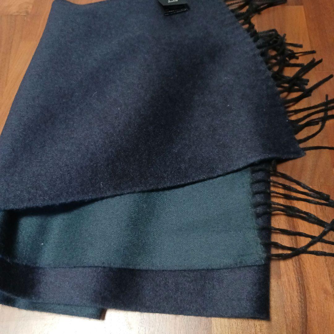 dunhill ネイビー マフラー 新品未使用　ウール　カシミヤ