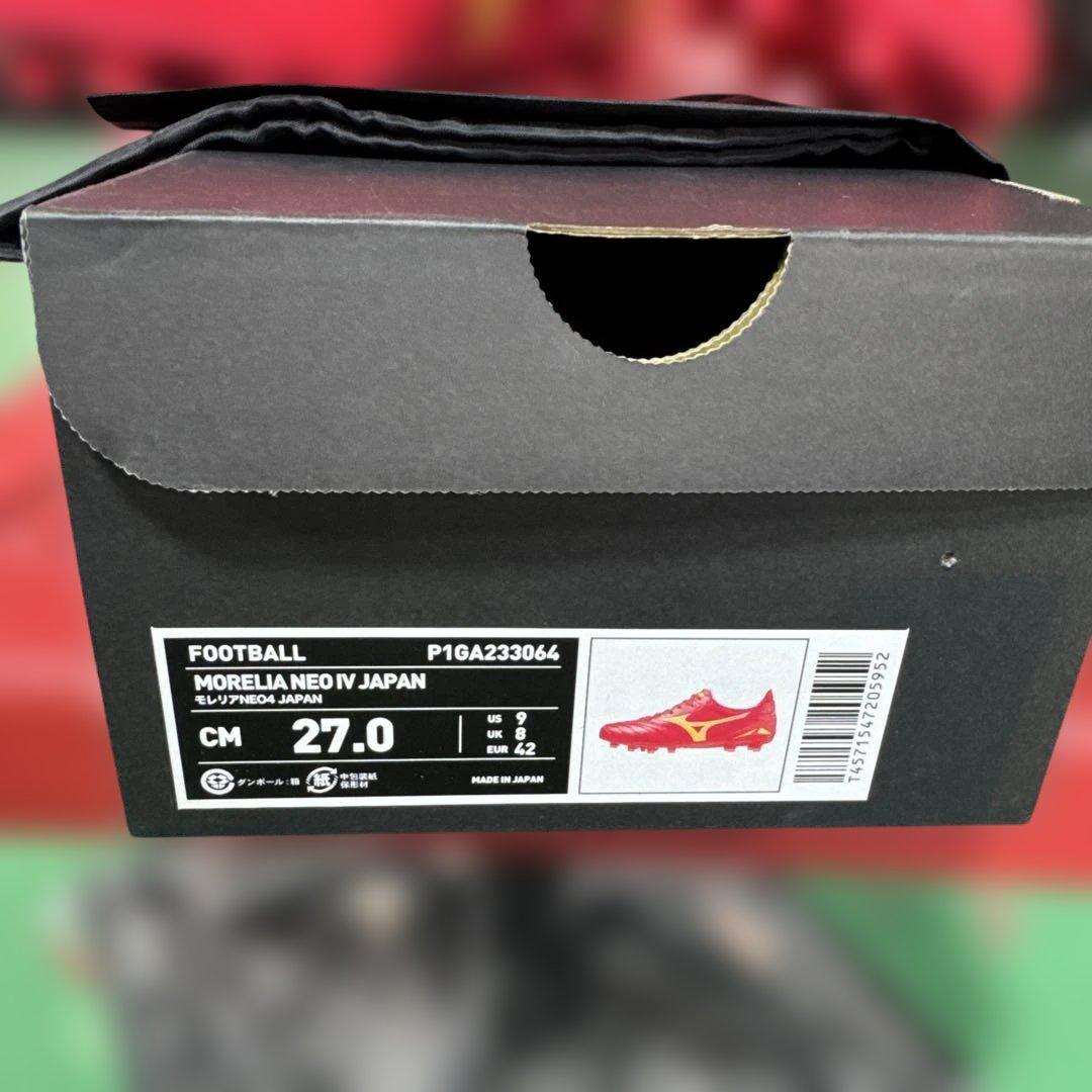 ミズノ　モレリアネオ4 ジャパン　27cm 新品未使用品！