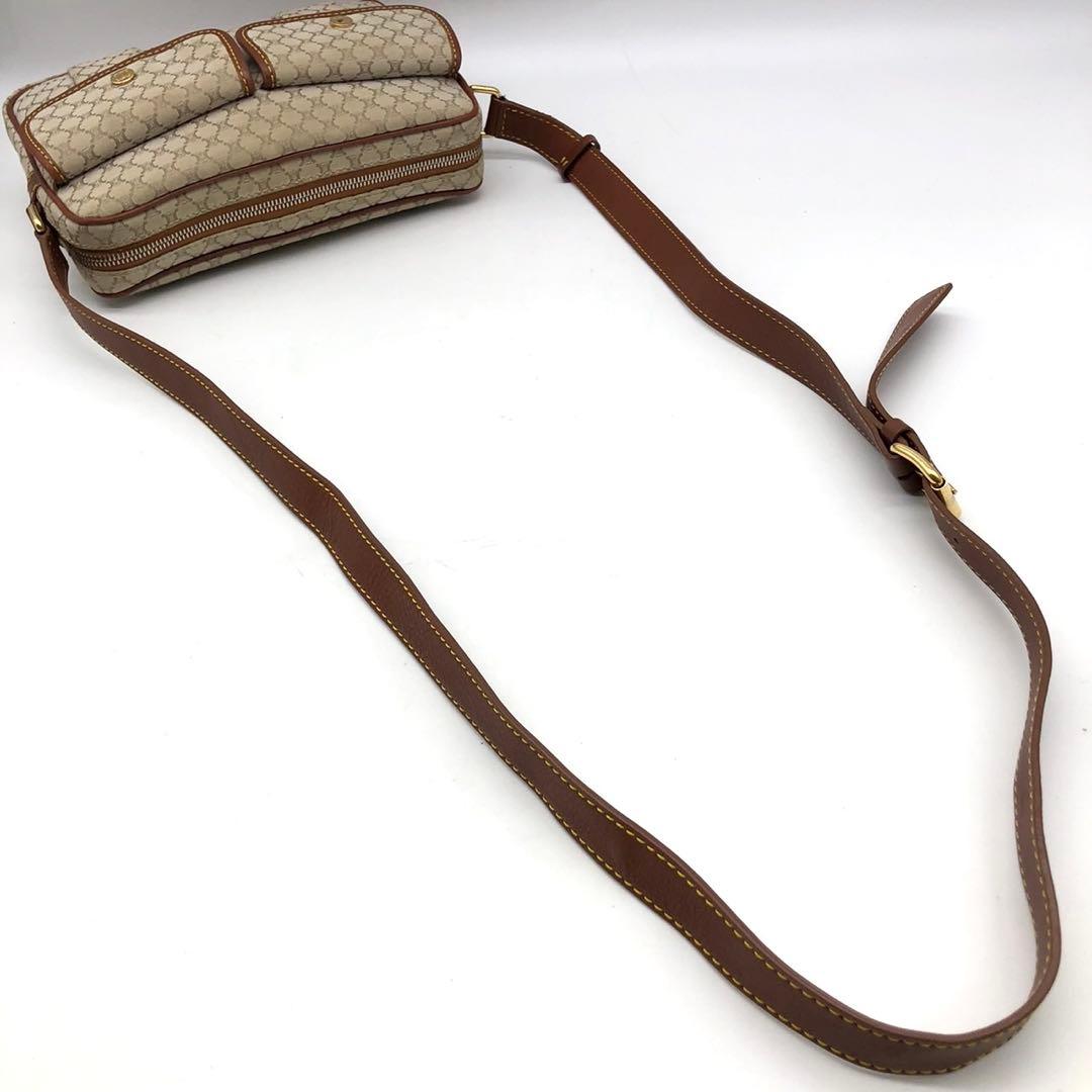 ✨極希少✨セリーヌ ショルダーバッグ マカダム トリオンフ キャンバス レザー