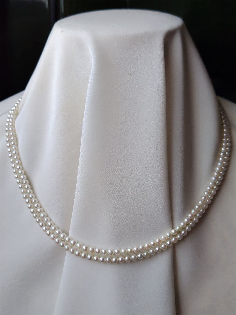 K18　アコヤ真珠ベビーパール　ロングネックレス