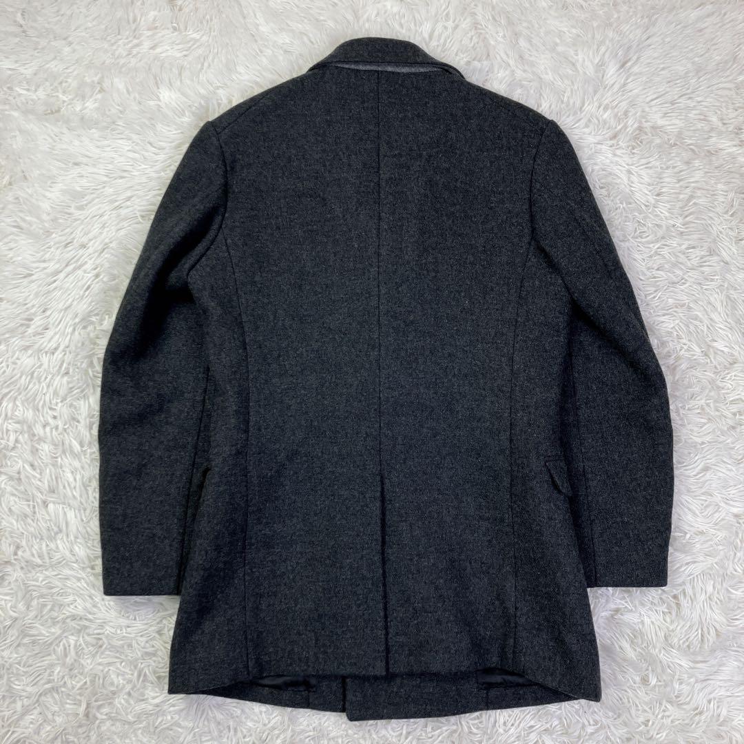 EDIFICEエディフィス　カシミヤ混　ダブルブレストチェスターコート　48