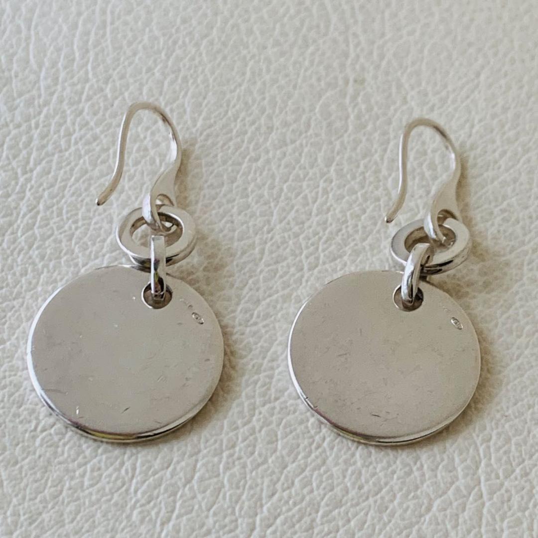 グッチ ラウンド  トレードマーク 925 シルバードロップ ピアス