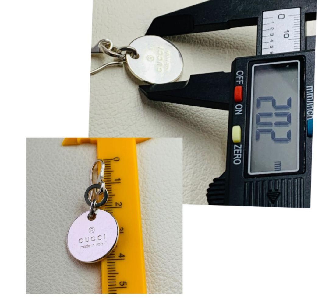 グッチ ラウンド  トレードマーク 925 シルバードロップ ピアス