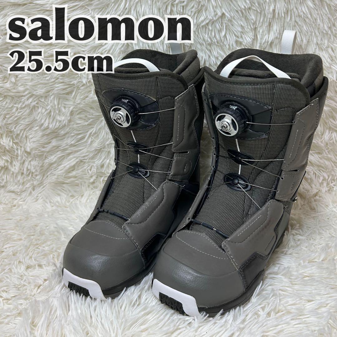 Salomon BOA スノーボードブーツ スノボー　メンズ　グレー　25.5