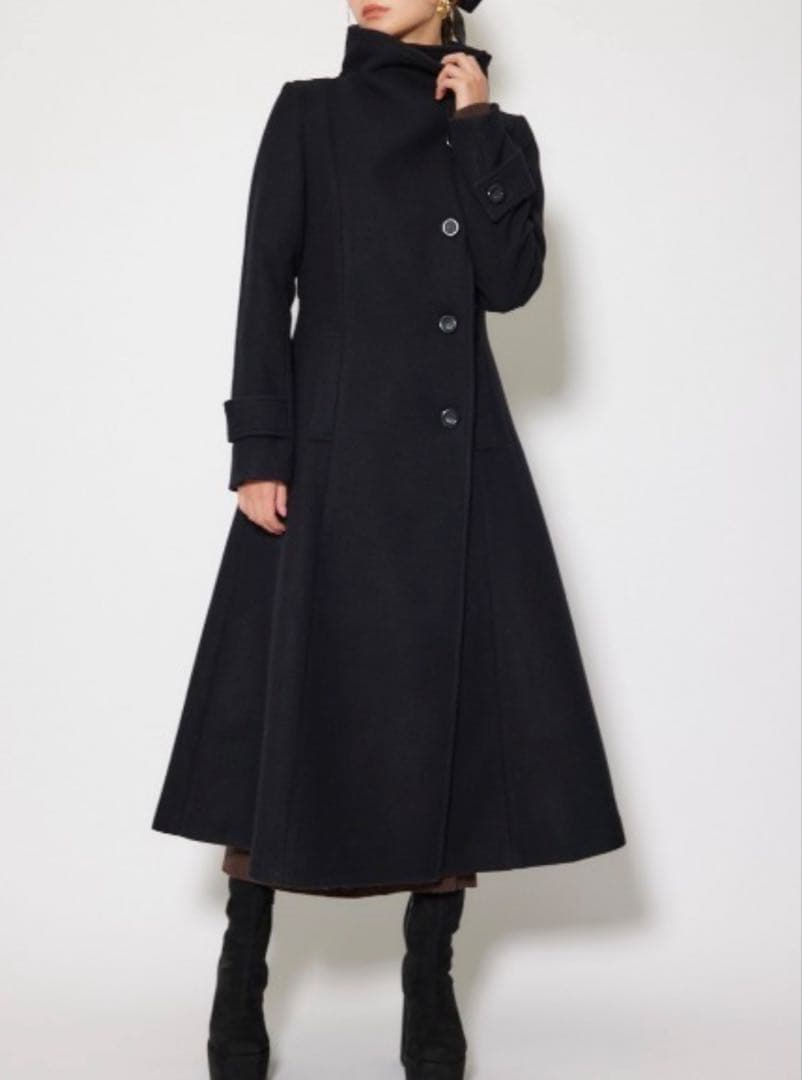 rienda リエンダ 2025AW 25オーバーネックシンデレララインコート