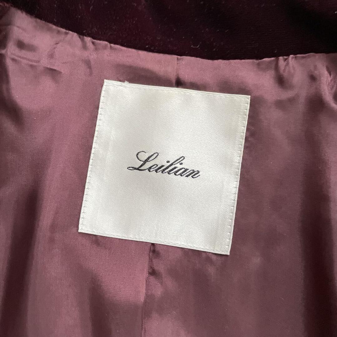 【近年モデル】【美品】Leilian レリアン ベロア テーラード ジャケット