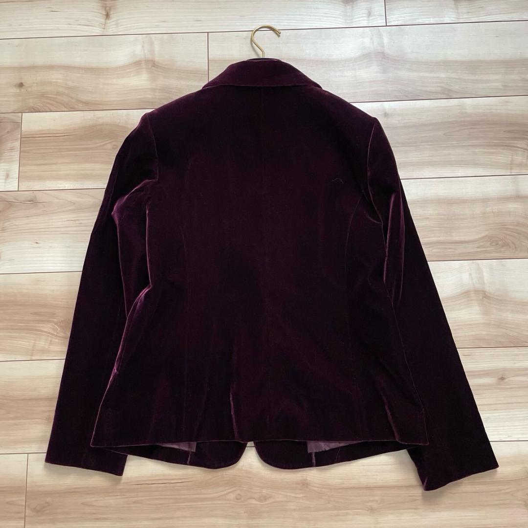 【近年モデル】【美品】Leilian レリアン ベロア テーラード ジャケット