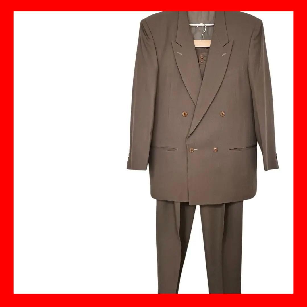 早い者勝ち80s OLIVIER MASSUGER ブラウンダブルブレストスーツ