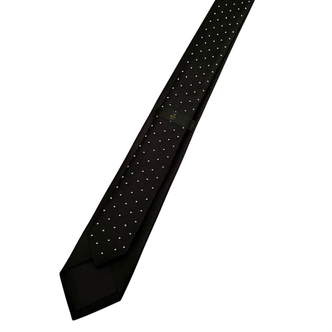 ato アトウ スタッズ シルク ナロータイ ネクタイ