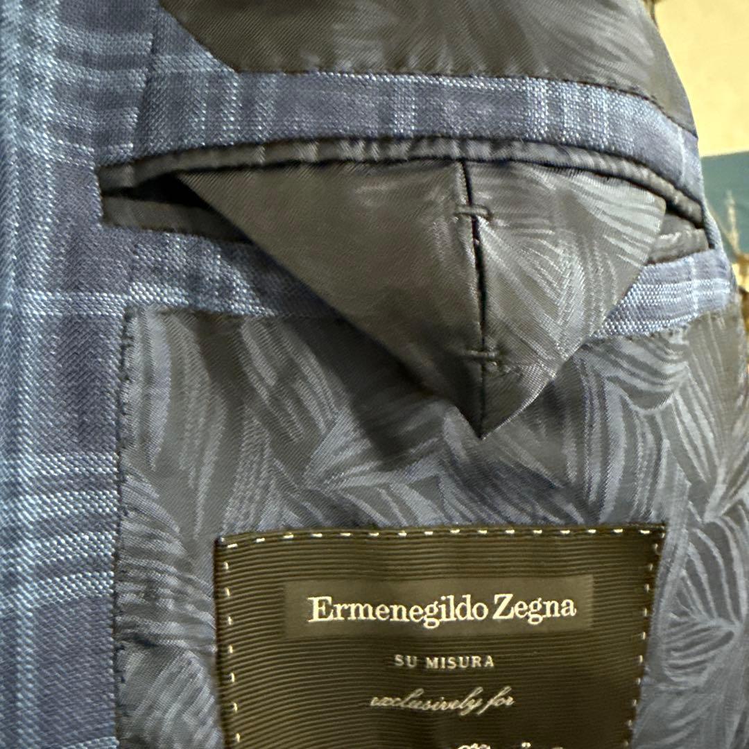 Ermenegildo Zegna ゼニア スーツ ネイビー系チェック柄