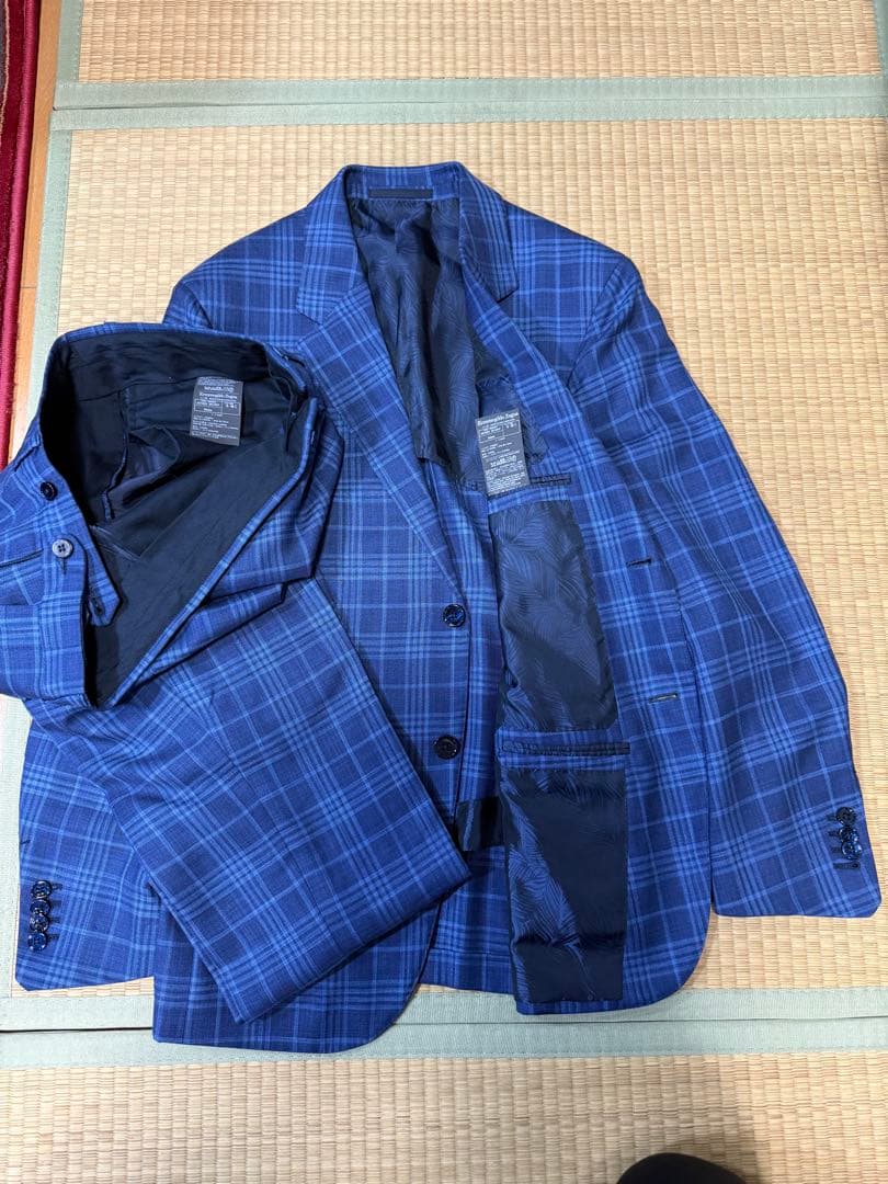 Ermenegildo Zegna ゼニア スーツ ネイビー系チェック柄