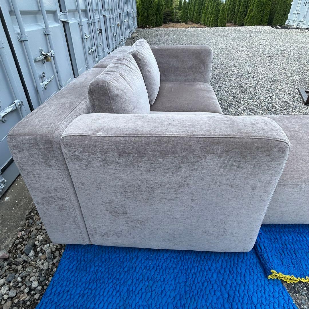 マッサデゥエ　グレー L字型ソファセット ファブリック