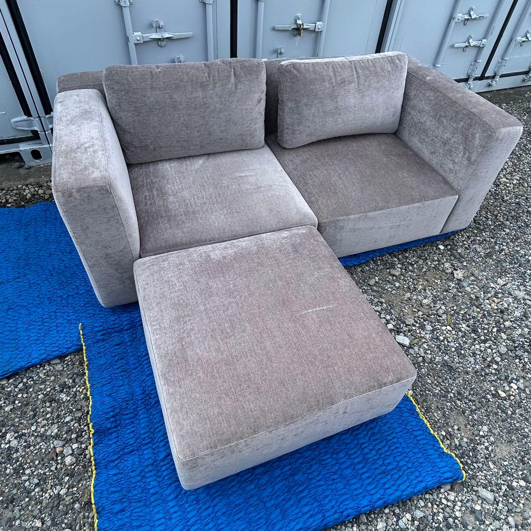 マッサデゥエ　グレー L字型ソファセット ファブリック