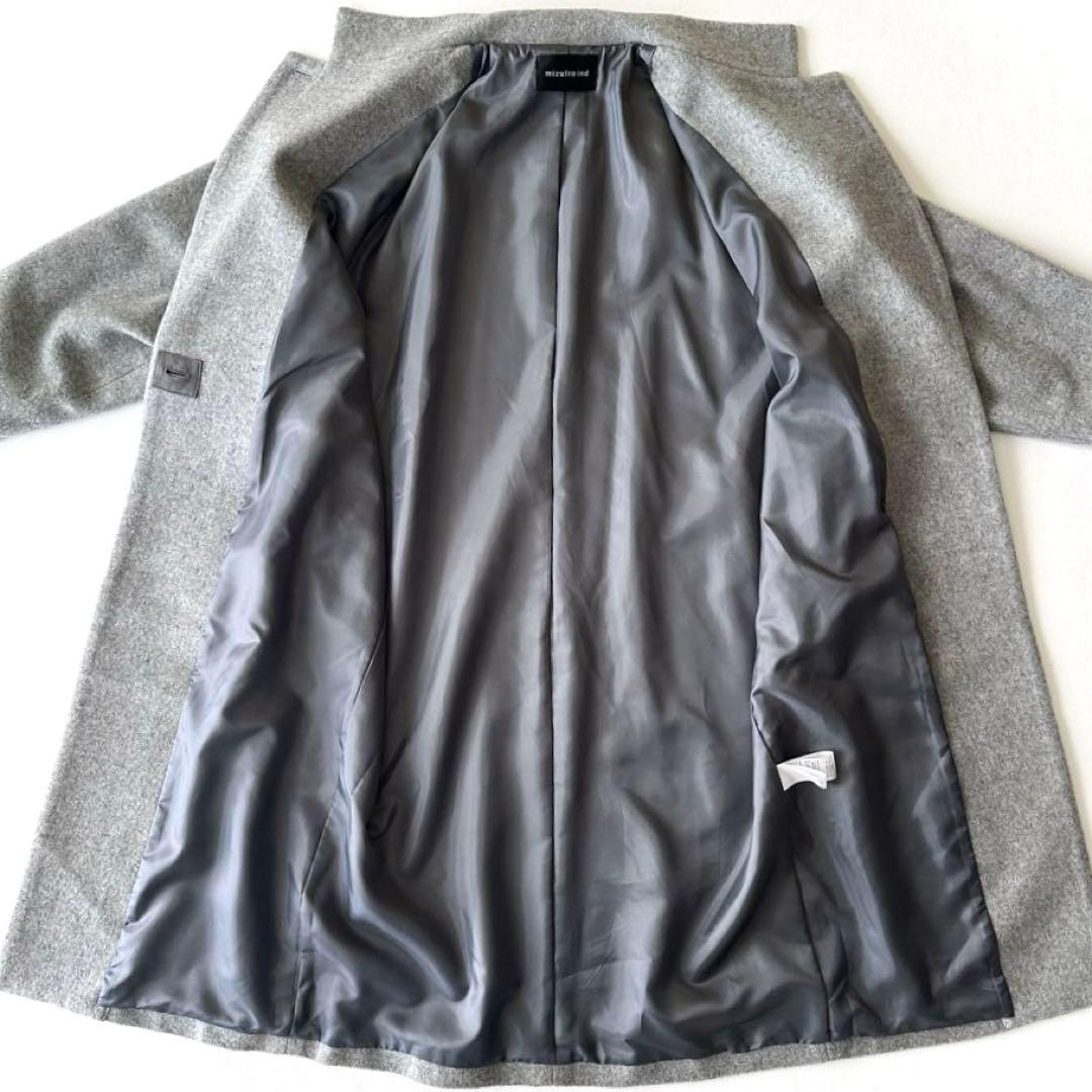 美品 ミズイロインド LEE別注 スタンドカラーウールコート 日本製 24AW