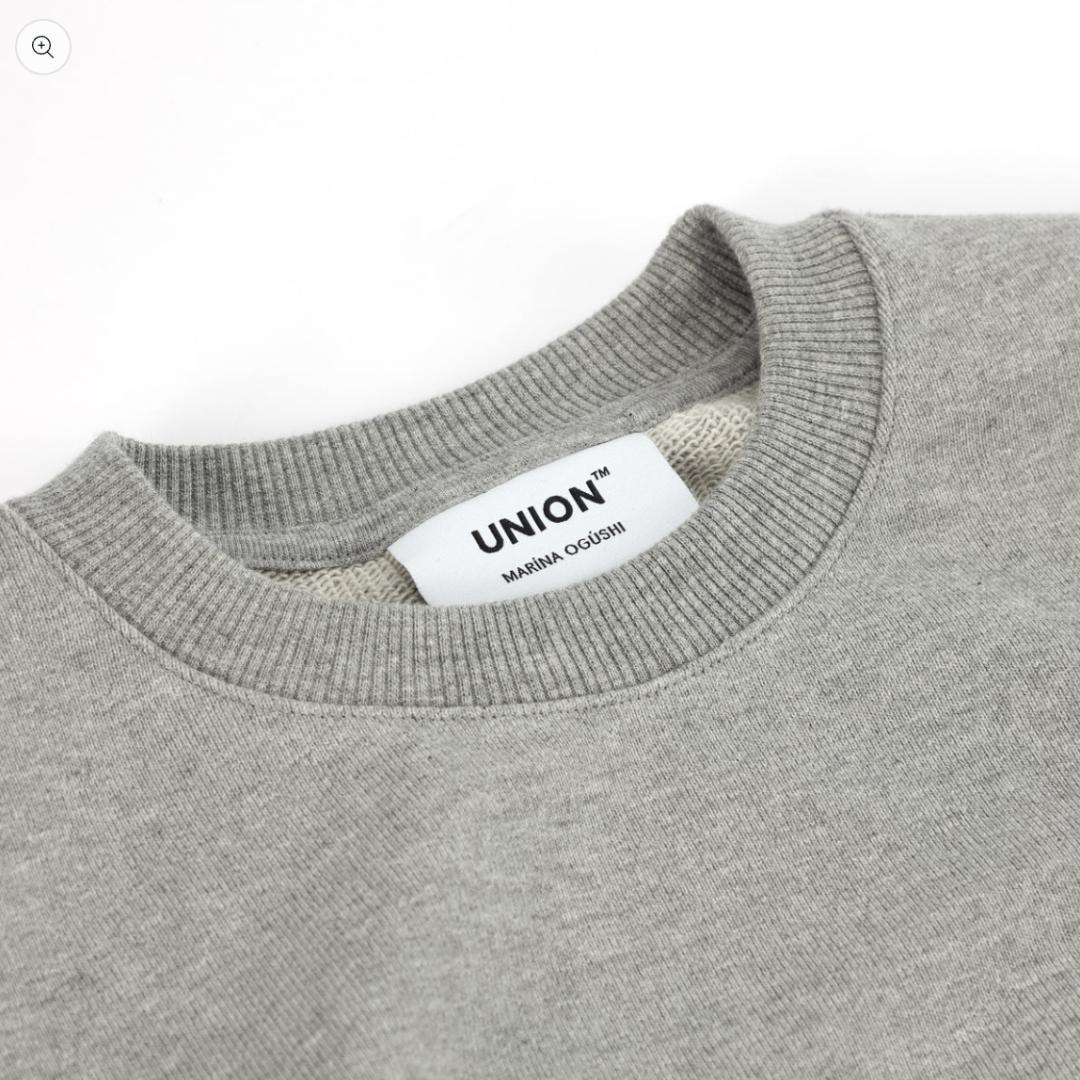 【新品】Union Cropped Sweatshirt　グレー