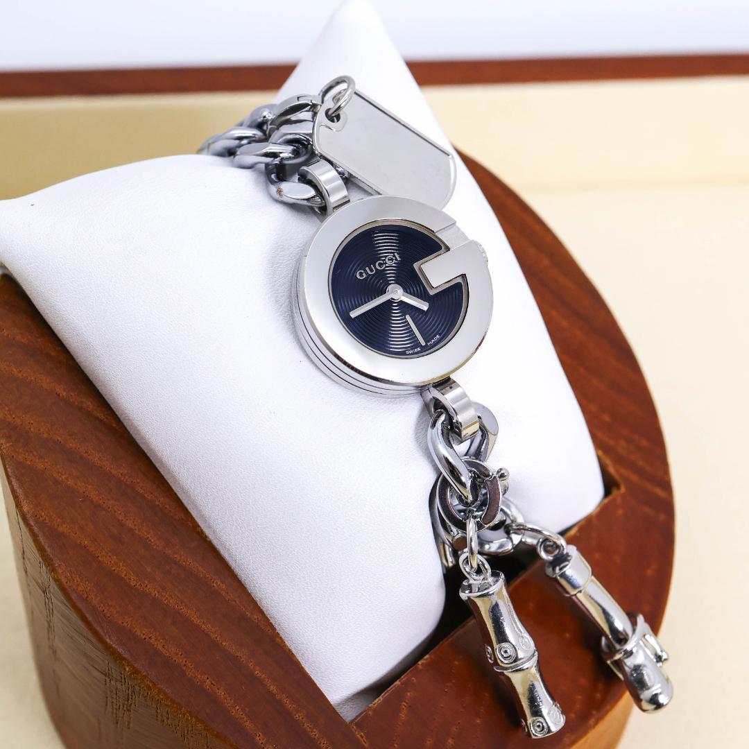 稼働 GUCCI 腕時計 シェーヌダンクル チェーン Gフェイス 2858