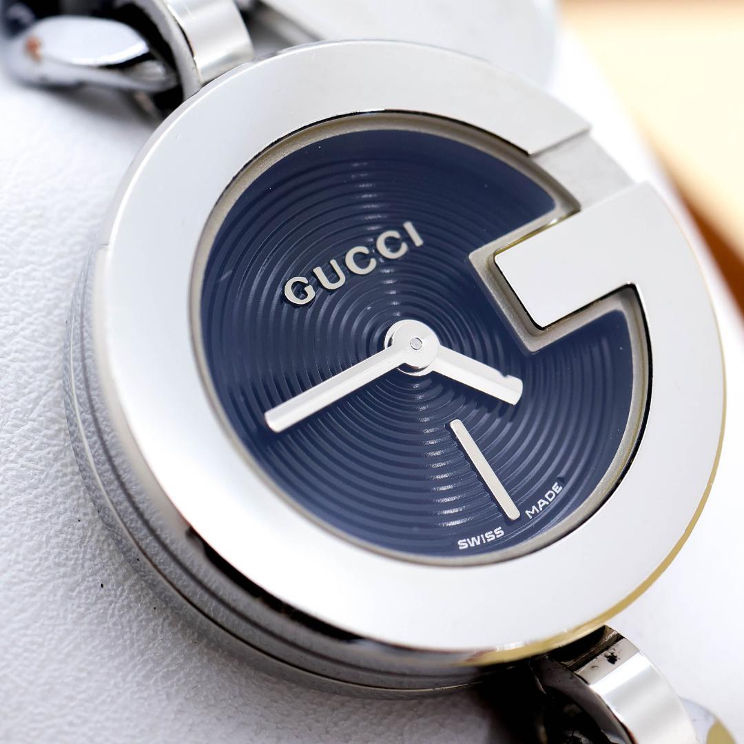 稼働 GUCCI 腕時計 シェーヌダンクル チェーン Gフェイス 2858
