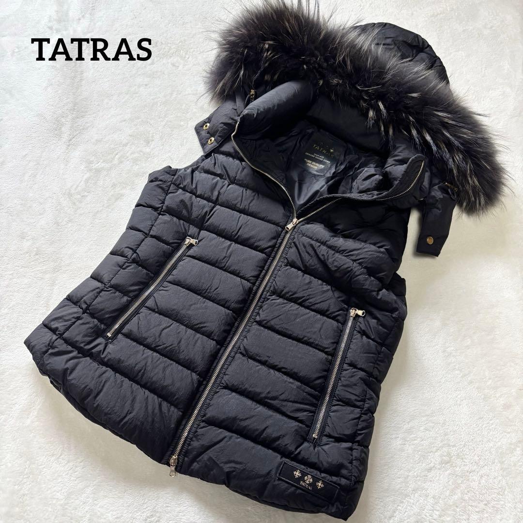 タトラス オルシエラ ダウン ベスト ブラック M 2 ファー レディース
