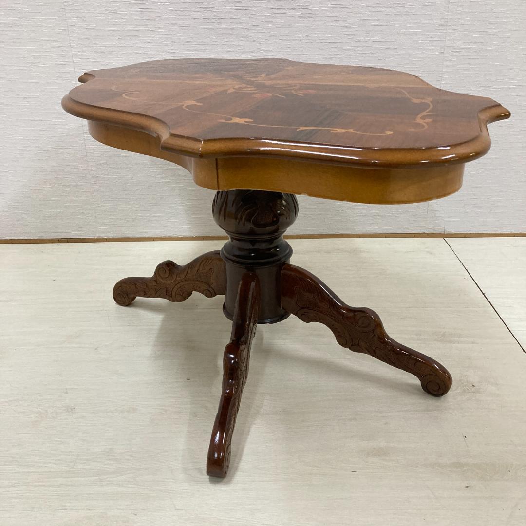 イタリア　象嵌　猫脚　リビングテーブル　センターテーブル　クラシック