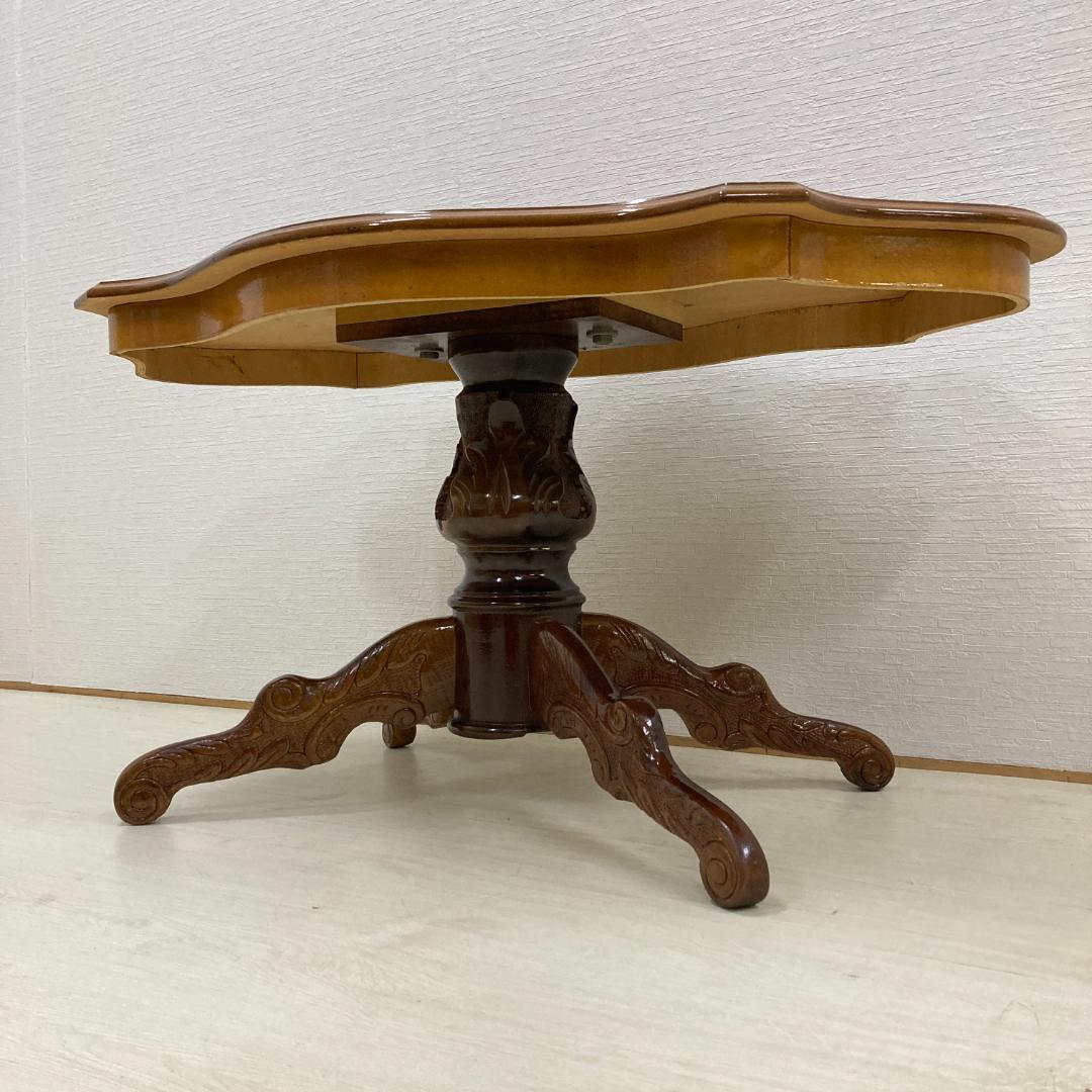 イタリア　象嵌　猫脚　リビングテーブル　センターテーブル　クラシック