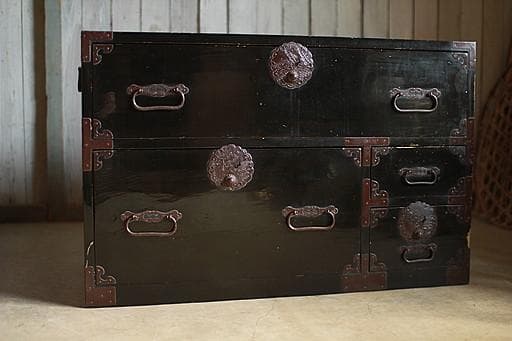 丸金具　庄内箪笥　抽斗4杯　ジャンク