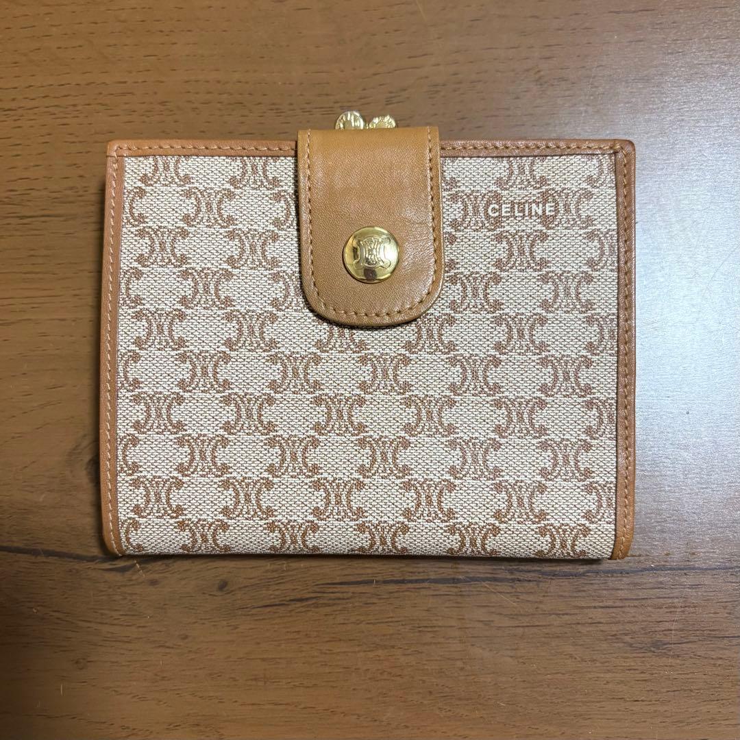 セリーヌ ビンテージ マカダム ベージュ 財布