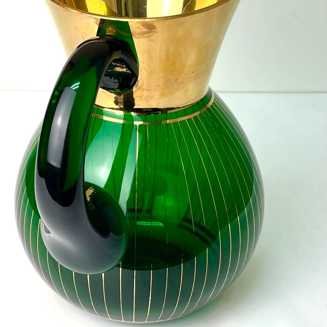 イタリア ガラス ベネチア 花瓶 フラワーベース ジャグ ヴィンテージ 50s