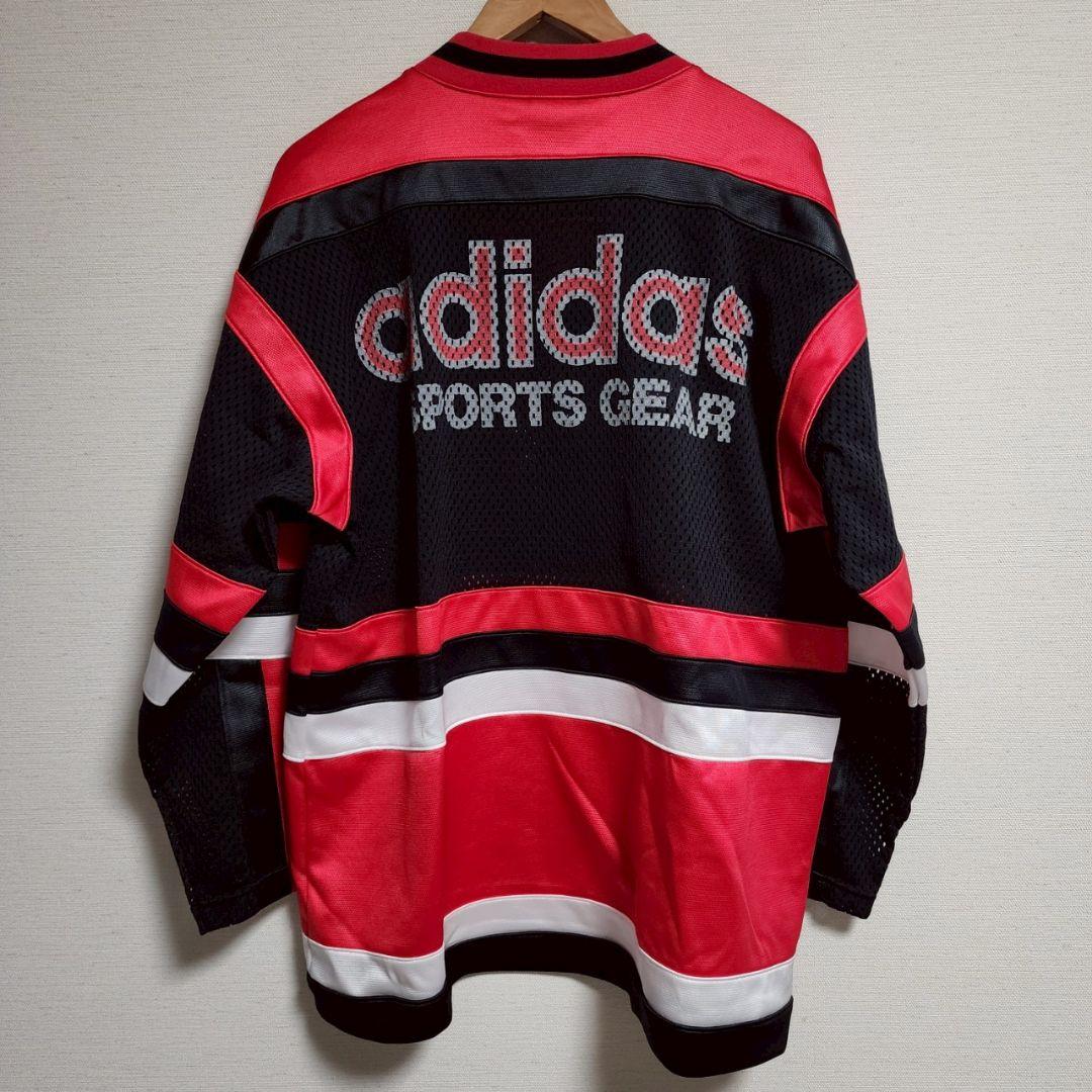 90s アディダス adidas フットLボールシャツ デサント ゲームシャツ