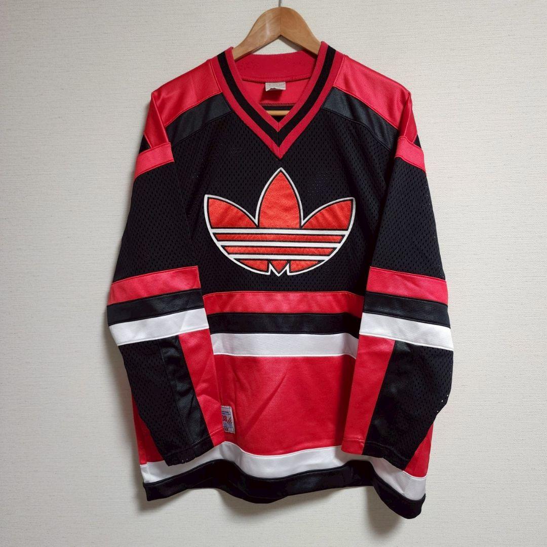 90s アディダス adidas フットLボールシャツ デサント ゲームシャツ